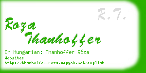 roza thanhoffer business card