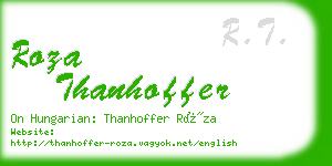 roza thanhoffer business card